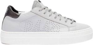 P448 Thea Sneakers Lichtgrijs Leren met Memory Foam Grijs Dames