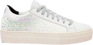 P448 Thea Sneakers met Iridescent Kristallen Wit Dames