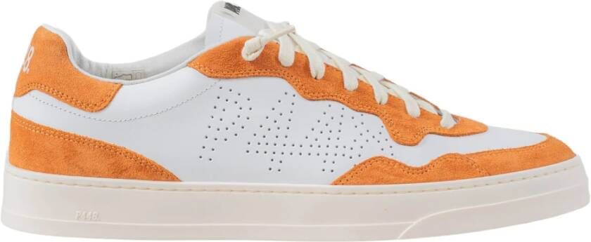 P448 Urban Elegance Sneakers in Oranje en Wit Multicolor Heren