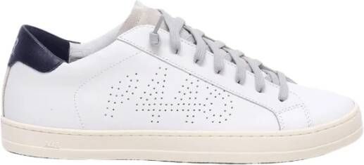 P448 Vintage-geïnspireerde leren sneaker met geperforeerd logo White Heren - Foto 5