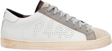 P448 Heren Sneaker Johnld-M Wit Leer White Heren