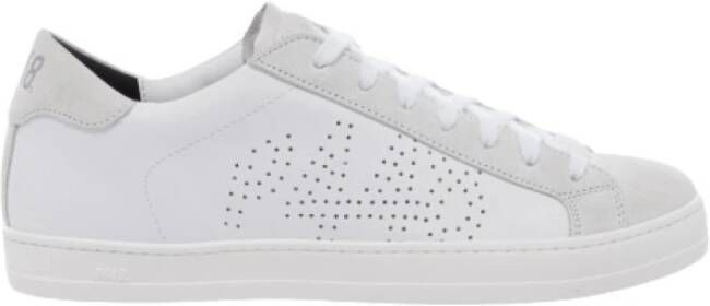 P448 Witte en beige lage sneakers John White Heren