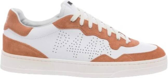 P448 Witte en terracotta lage sneakers Bali Sunset Multicolor Heren