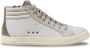 P448 Witte hoge sneakers met beige details Multicolor Dames - Thumbnail 1