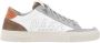 P448 Witte Leren Color Block Sneakers White Heren - Thumbnail 1