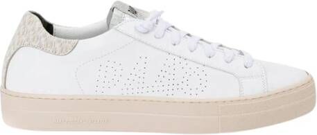 P448 Witte Leren Sneakers Elegante Casual Schoenen White Dames