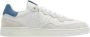 P448 Witte Leren Sneakers Blauw Hielmerk - Thumbnail 3