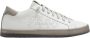P448 Witte Leren Sneakers met Grijze Details - Thumbnail 1
