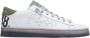 P448 Witte Leren Sneakers met Groene Hiel - Thumbnail 1