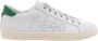 P448 Witte Leren Sneakers met Groene Hiel - Thumbnail 1