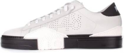 P448 Witte Leren Sneakers met Logo White Heren