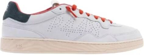 P448 Witte Leren Sneakers met Rubberen Zool