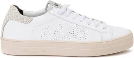P448 Witte Leren Sneakers Elegante Casual Schoenen White Dames