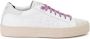 P448 Witte leren Thea sneakers met lurex veters White Dames - Thumbnail 1