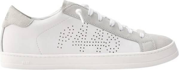 P448 Witte Sneakers met Beige Details
