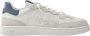 P448 Witte Leren Sneakers Blauw Hielmerk - Thumbnail 1