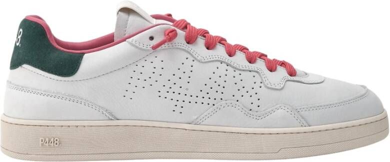 P448 Witte Sneakers met Rode Details