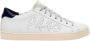 P448 Vintage-geïnspireerde leren sneaker met geperforeerd logo White Heren - Thumbnail 2