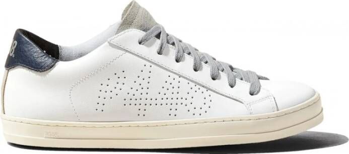 P448 Witte Blauwe Sneaker met Blauwe Details White Heren