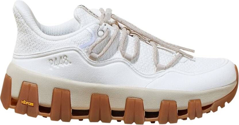 P448 Wit Zand Hiker-Stijl Gebreide Sneakers