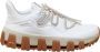 P448 Wit Zand Hiker-Stijl Gebreide Sneakers - Thumbnail 1