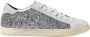 P448 Zilver Glitter Lage Top Sneakers - Thumbnail 1