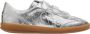 P448 Zilveren Velcro Sneakers met Amber Zool - Thumbnail 1