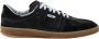 P448 Zwarte Leren Sneakers met Amber Zool - Thumbnail 1