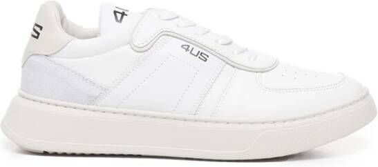 Paciotti Witte Leren Sneakers met Nieten White Heren