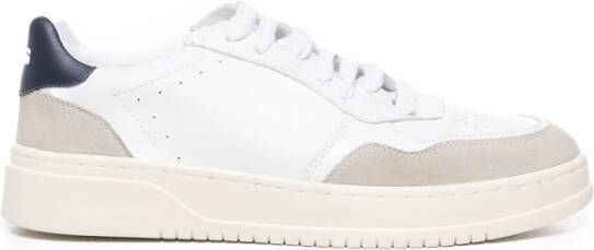 Paciotti Witte Leren Sneakers met Rubberen Zool Multicolor Heren