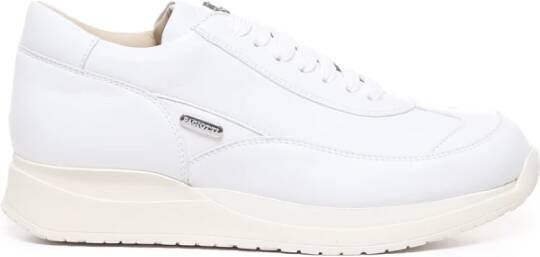 Paciotti Witte Nappa Sneakers met Stalen Logo White Dames