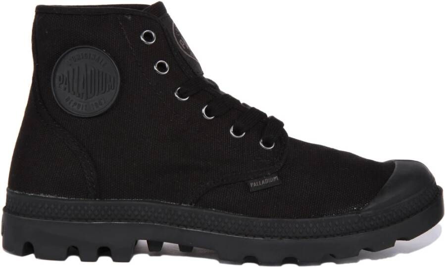Palladium Canvas Enkellaars in Zwart