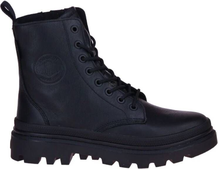 Palladium Paladrooper Zwarte Veterboot Zwart Dames