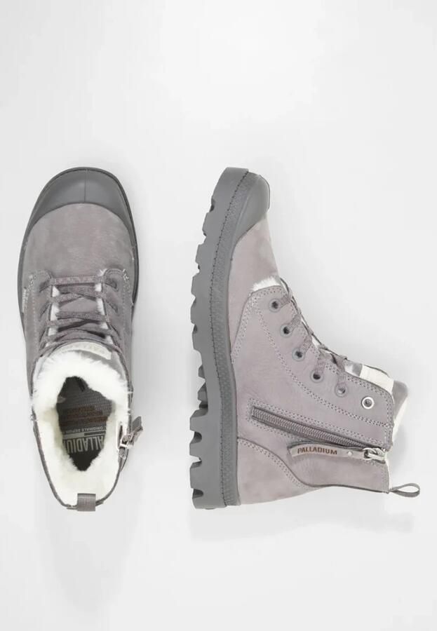 Palladium PAMPA HI ZIP WL Hoge sneakers Hoge sneakers Veterboots Dames veterschoenen Dames sneakersVrije tijd half-hoogHalf-hoge schoenen Heren veterschoen Heren sneakers Grijs - Foto 5