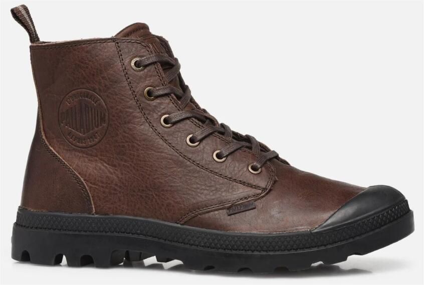 Palladium Pampa Hi Zip Leather Essential Schoen Donkerbruin