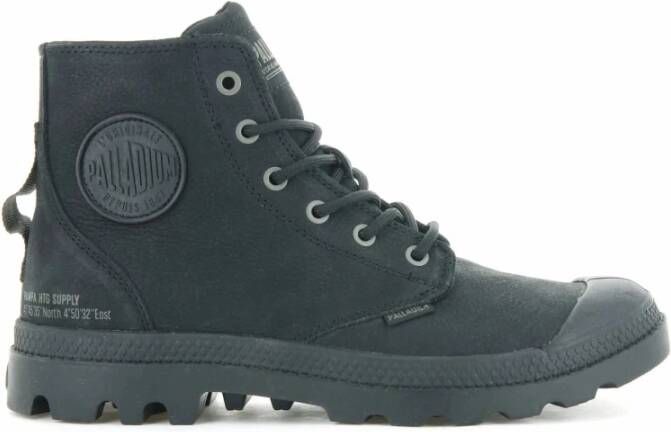 Palladium Pampa Hi Leren Laarzen Zwart Dames