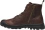 Palladium Pampa Hi Zip Leather Essential Schoen Donkerbruin - Thumbnail 2