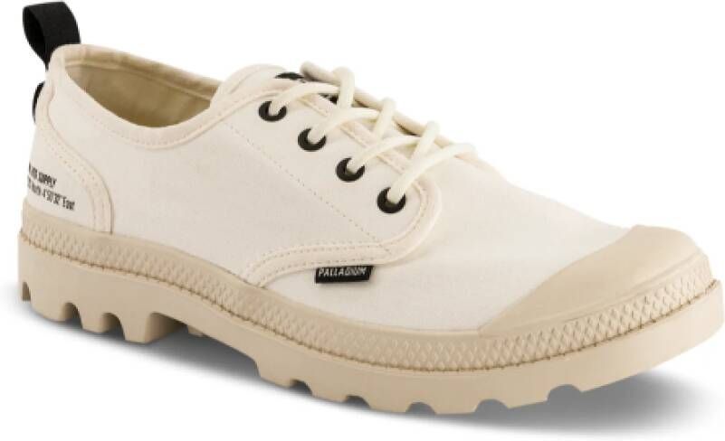 Palladium Witte Canvas Veterschoenen White Dames