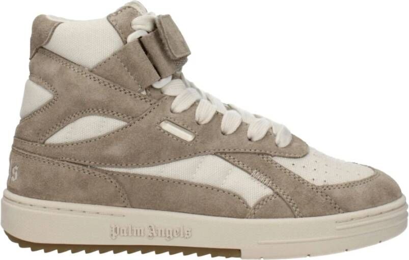 Palm Angels Beige Leren Sneakers Sporty Glam