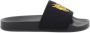 Palm Angels Zwarte Stoffen Slipper met Voorkant Logo - Thumbnail 1
