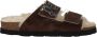 Palm Angels Bruine Open Teen Slippersandalen Bruin Dames - Thumbnail 1