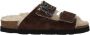 Palm Angels Bruine Suède Slipper met Logo - Thumbnail 1
