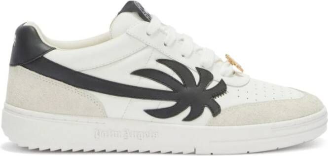 Palm Angels Contrasterende Panel Sneakers White Heren