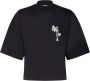 Palm Angels Cropped T-shirt met Palmboom Borduursel - Thumbnail 1