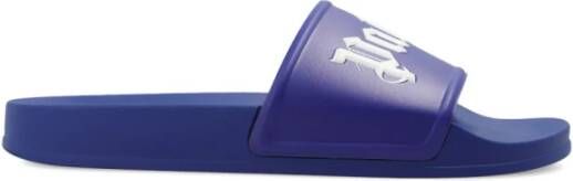Palm Angels Blauwe Slippers voor Heren Blauw Heren