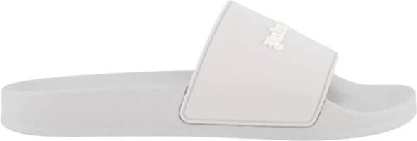 Palm Angels Essentiële Logo Slider in Grijs Gray