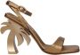 Palm Angels Gouden Leren Hoge Hak Sandalen - Thumbnail 1