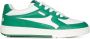 Palm Angels Witte Leren Sneakers met Smaragdgroene Accenten White - Thumbnail 1