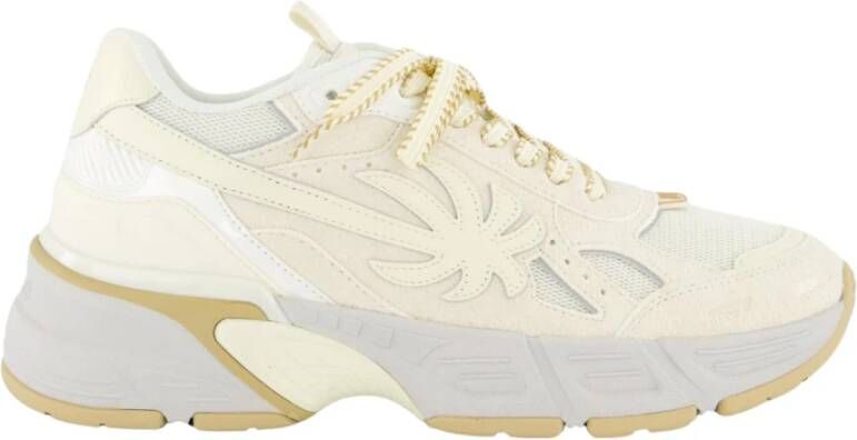 Palm Angels The Palm Runner leren sneakers Beige