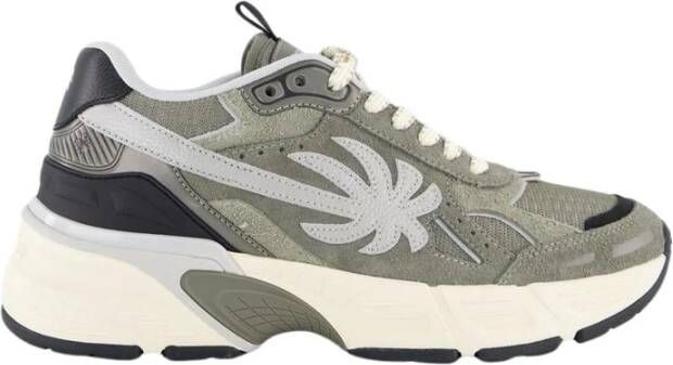 Palm Angels Heren Sneakers Grijs Groen Stijlvol Model